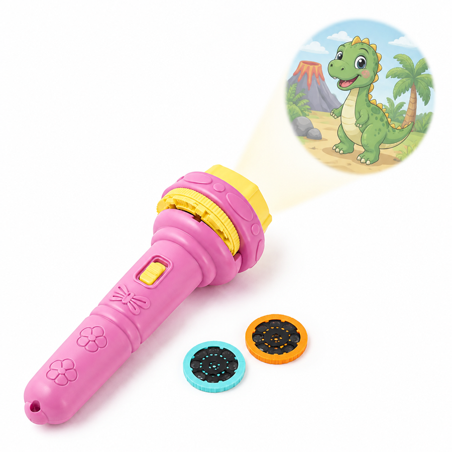 פנס מקרן לילדים עם תיק ו-10 כרטיסיות