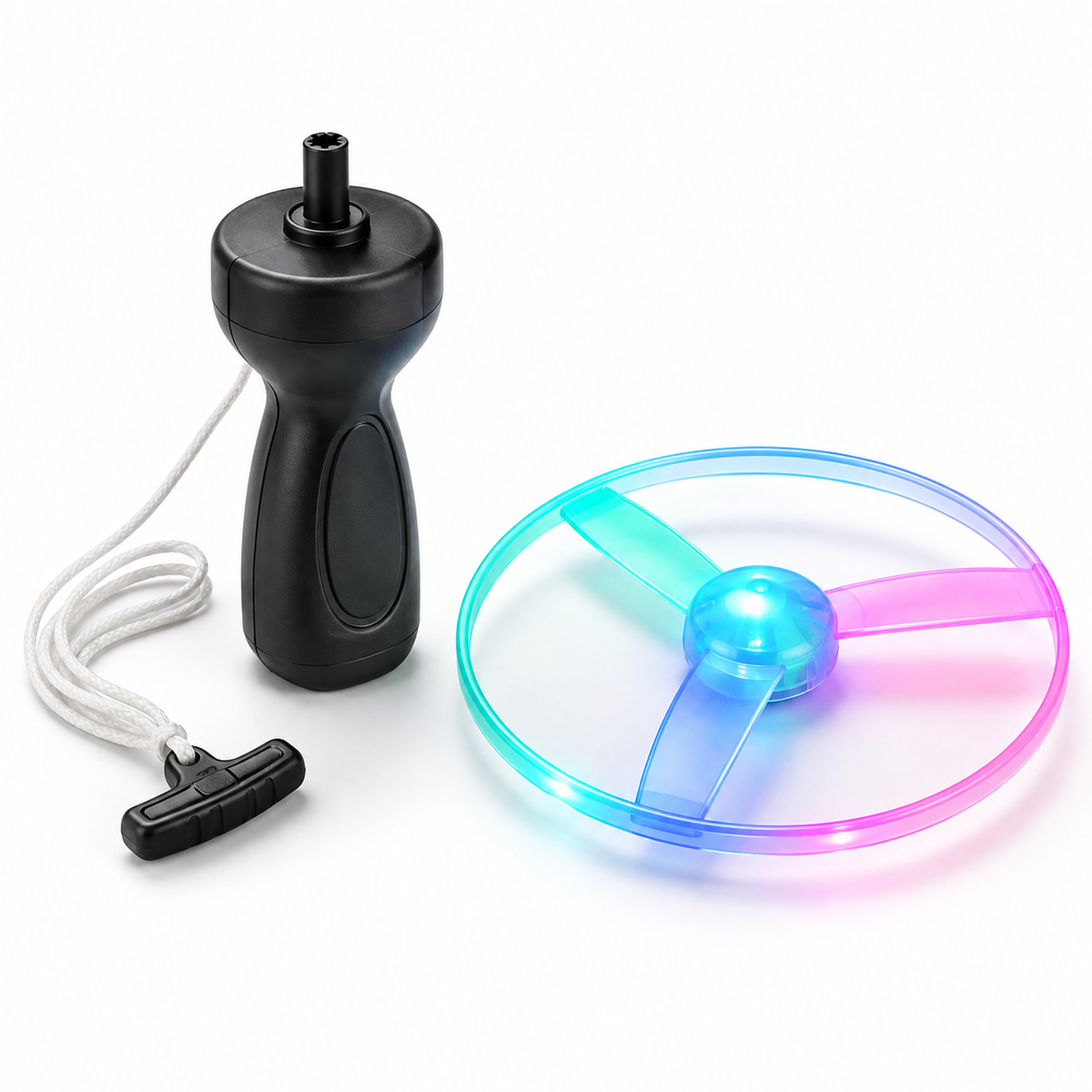 דיסק מעופף מואר LED בהפעלת חוט