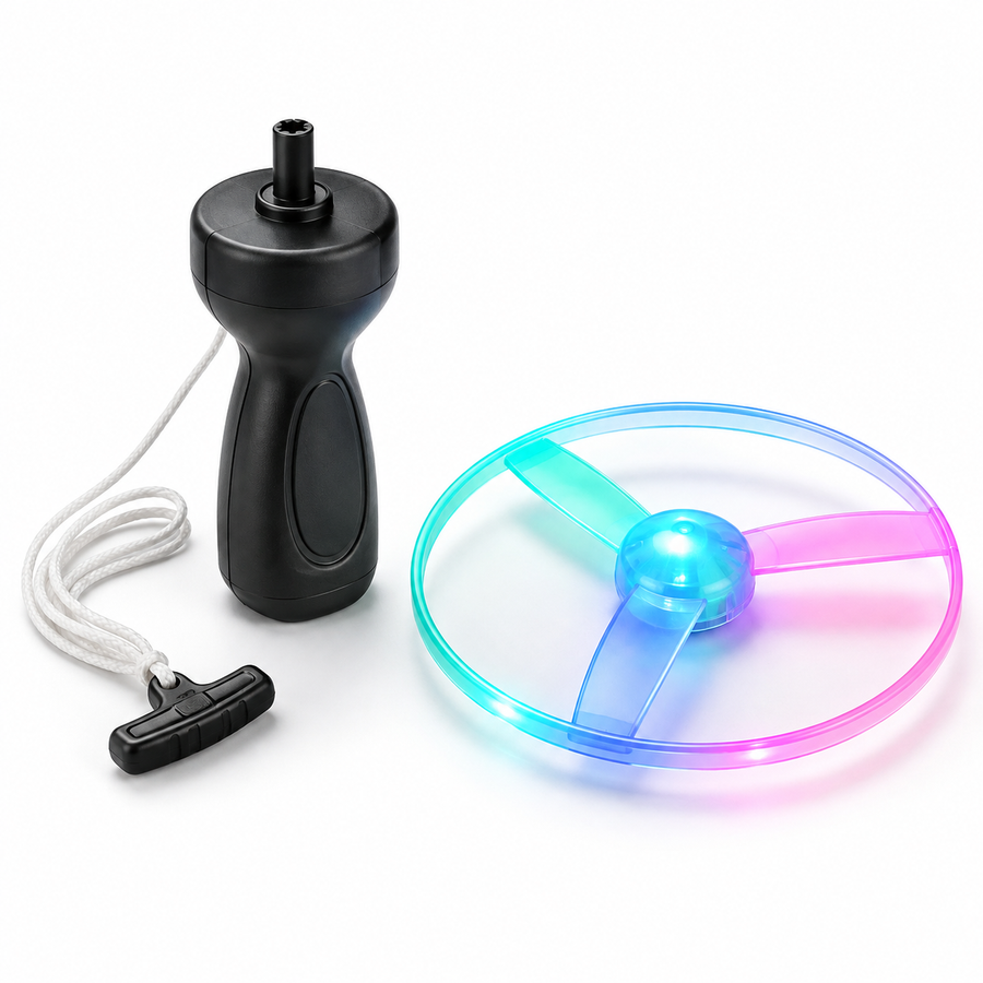 דיסק מעופף מואר LED בהפעלת חוט