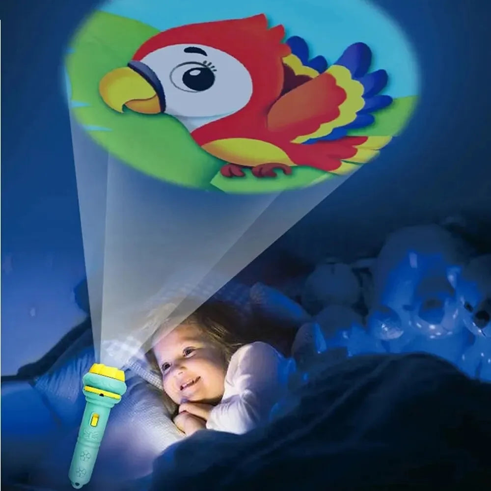 פנס מקרן לילדים עם תיק ו-10 כרטיסיות